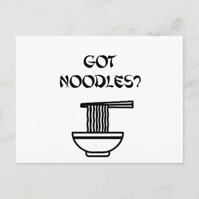 Postal ¿Tienes fideos? (Anverso)