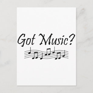 Postal ¿Tienes música? (Notas 1)
