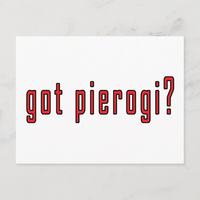 Postal ¿Tienes pierogi? (Anverso)