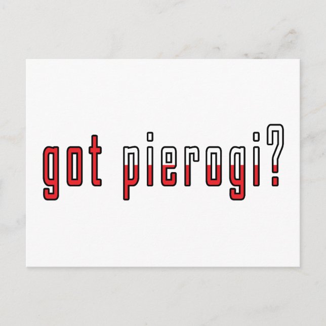 Postal ¿Tienes pierogi? Bandera (Anverso)