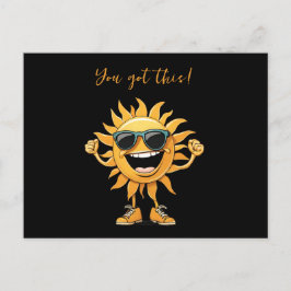 Postal Tienes un sol divertido con gafas de sol