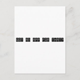 Postal ¿Tienes una aplicación para eso?