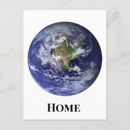 Postal Tierra clásica desde el espacio, mármol azul por l