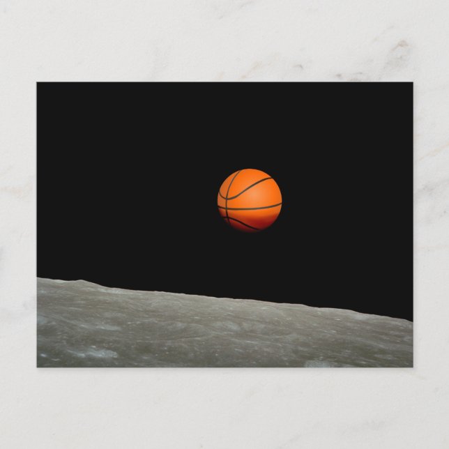 Postal tierra de baloncesto del universo espacial de la l (Anverso)