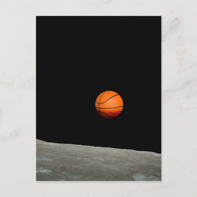Postal tierra de baloncesto del universo espacial de la l (Anverso)