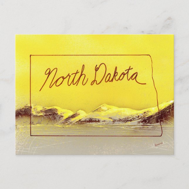 Postal Tierra de Dakota del Norte (Anverso)