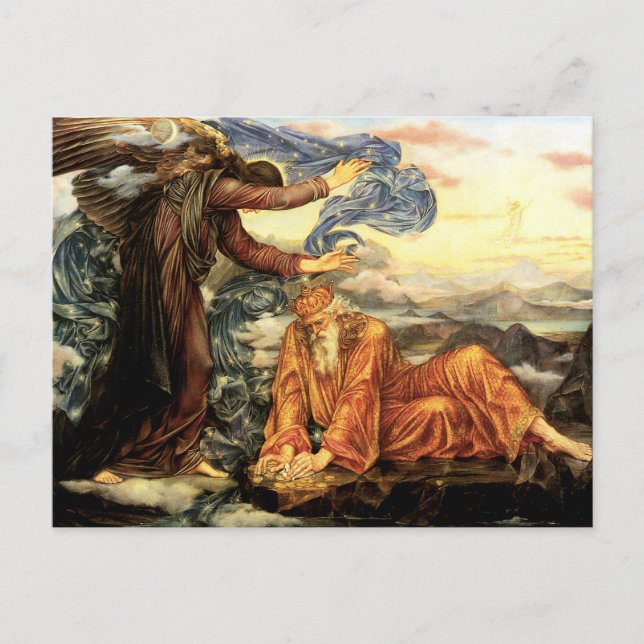 Postal Tierra de Evelyn De Morgan, arte victoriano (Anverso)