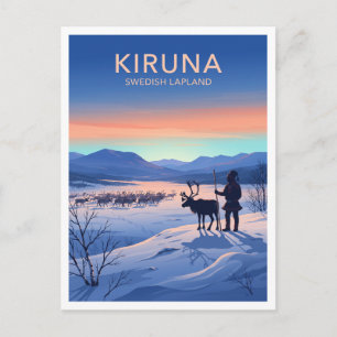Postal Tierra de pastoreo de renos sami, Kiruna Suecia