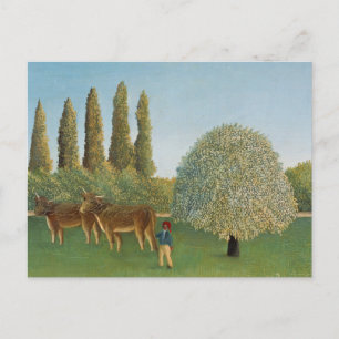 Postal Tierra de pradera (El Pastizal), Henri Rousseau, 1