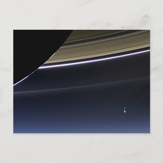 Postal Tierra desde Saturno (Anverso)