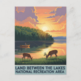 Postal Tierra entre los Lagos Kentucky Viaje