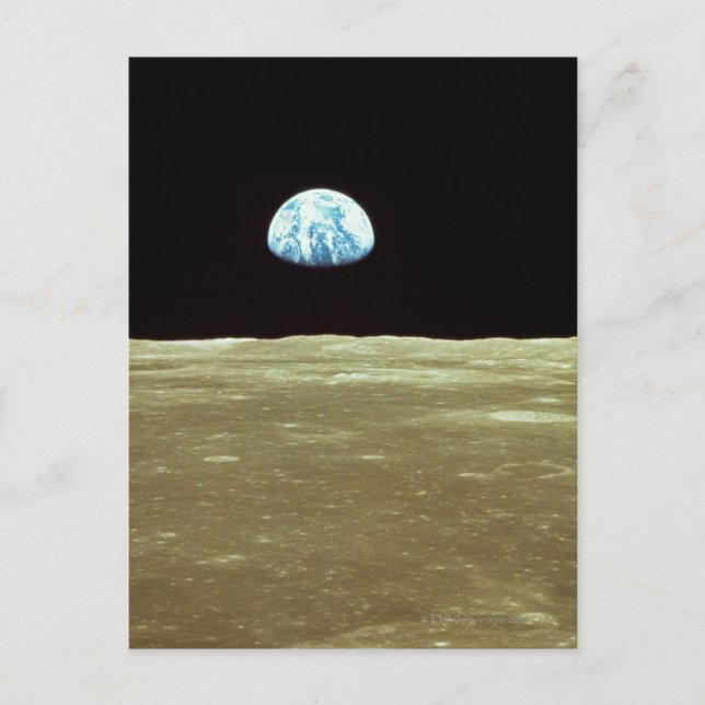 Postal Tierra levantándose sobre la luna (Anverso)