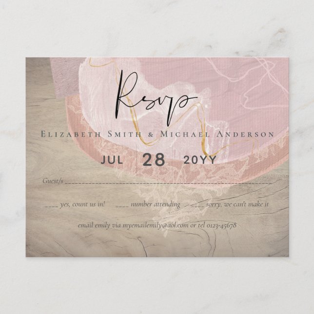 Postal Tierra Natural Rústica Hojas de bosques (Anverso)