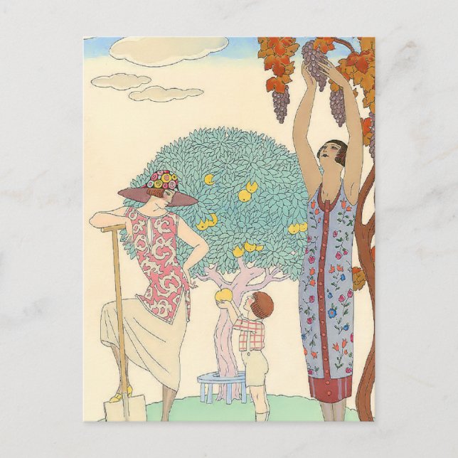 Postal Tierra por George Barbier (Anverso)