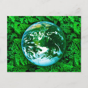 Postal Tierra verde - conciencia ecológica