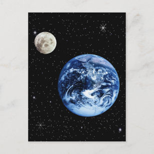 Postal Tierra y luna