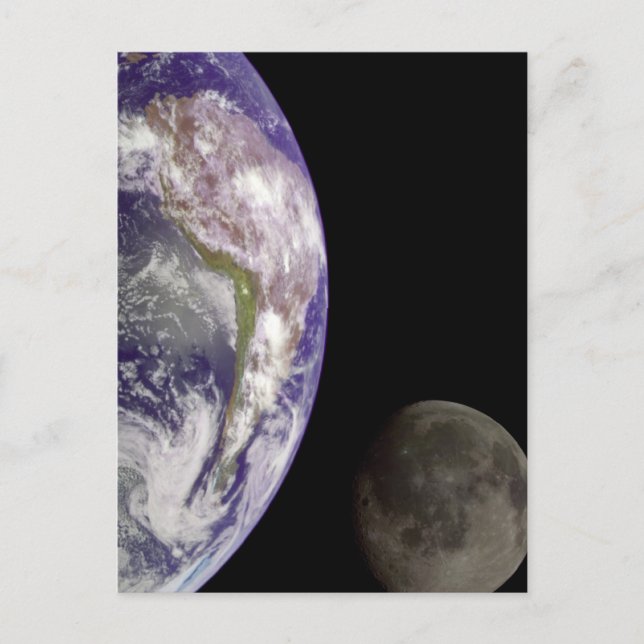 Postal Tierra y luna (Anverso)