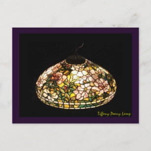 Postal Tiffany Peony Lamp American Art