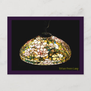 Postal Tiffany Peony Lamp Arte Elegante