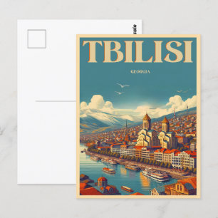 Postal Tiflis Capital de Georgia, regalos de recuerdo ret