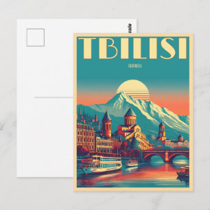 Postal Tiflis Capital de Georgia, regalos souvenirs retro