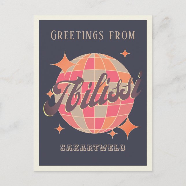Postal Tiflis Tbilisi Georgia Sakartwelo europe saludos (Anverso)
