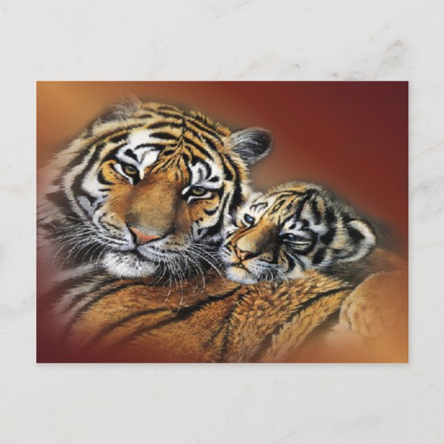 Postal Tiger & Cub (Anverso)