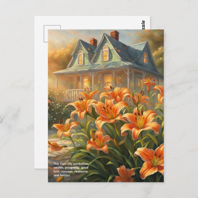 Postal Tiger Lily Symbolism (Anverso / Reverso)
