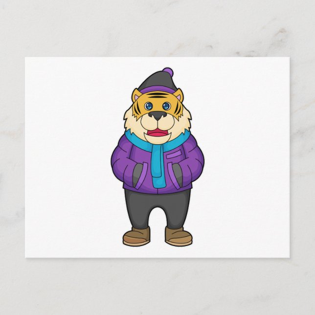 Postal Tiger Scarf Beanie (Anverso)