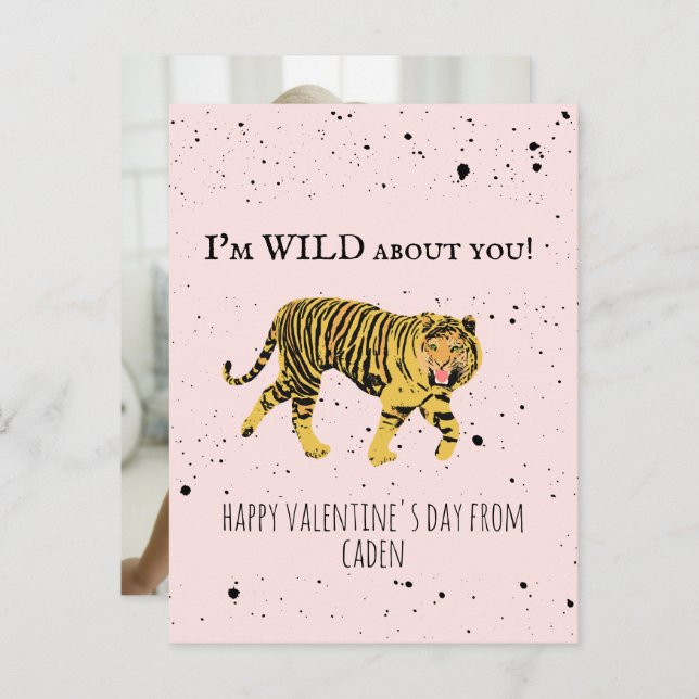 Postal Tiger Wild Sobre Tu Foto De San Valentín (Anverso / Reverso)
