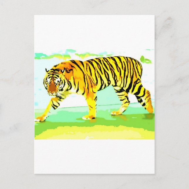Postal Tigre amarillo (Anverso)