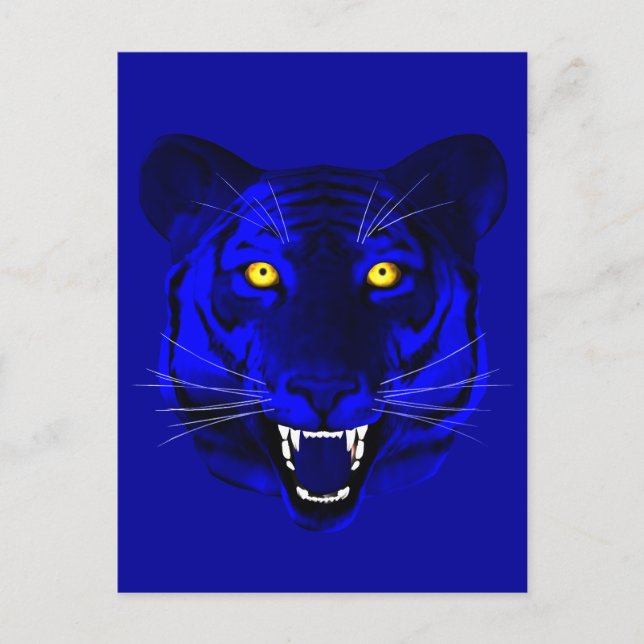 Postal Tigre azul (Anverso)