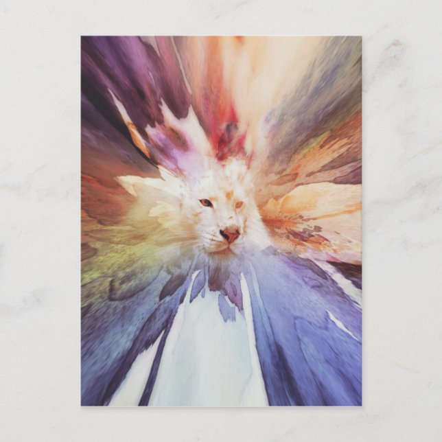 Postal Tigre blanco (Anverso)