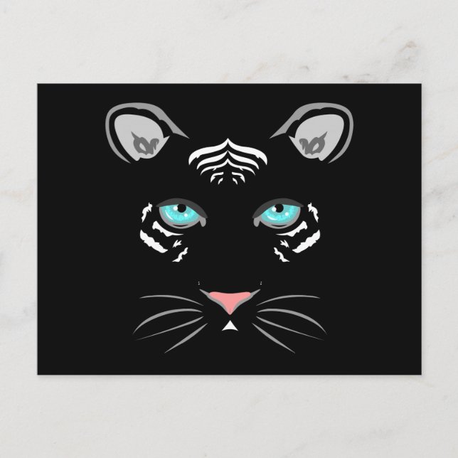 Postal Tigre blanco (Anverso)