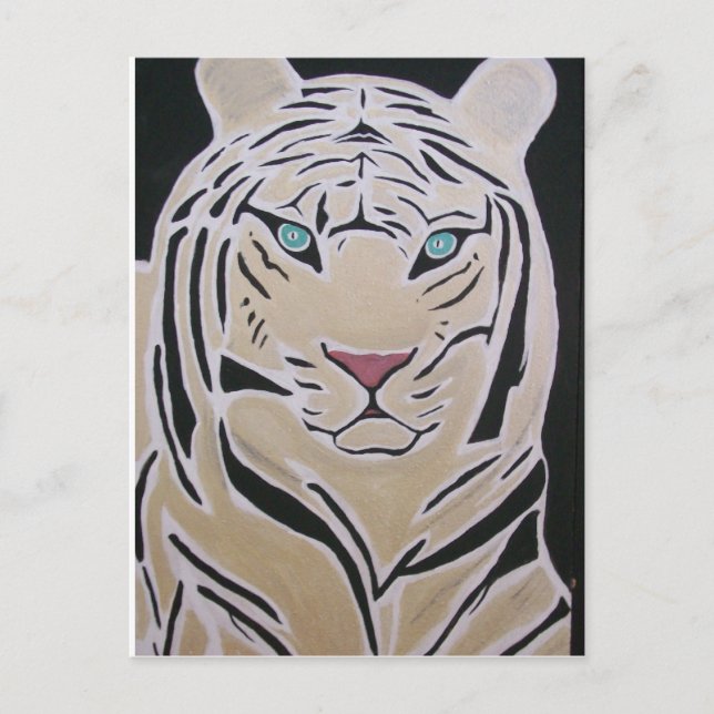 POSTAL TIGRE BLANCO (Anverso)