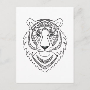 Postal Tigre blanco inspirado