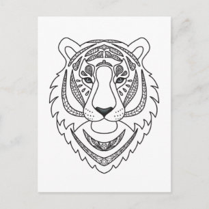 Postal Tigre blanco inspirado