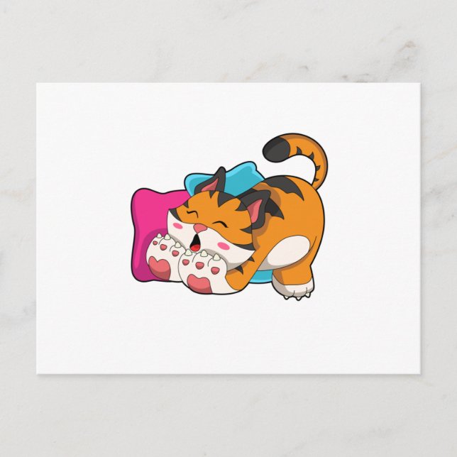 Postal Tigre cansado (Anverso)