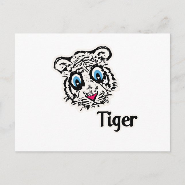 Postal Tigre con corazón (Anverso)