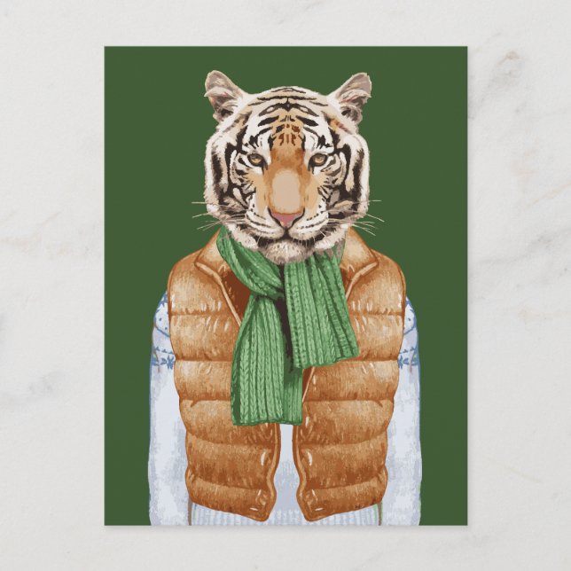 Postal Tigre de chaleco inferior (Anverso)