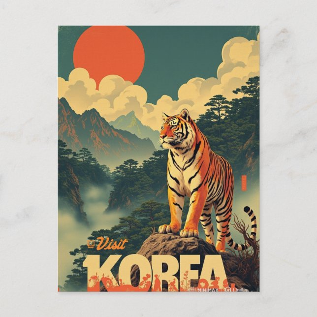 Postal Tigre de Guardian coreano (Anverso)