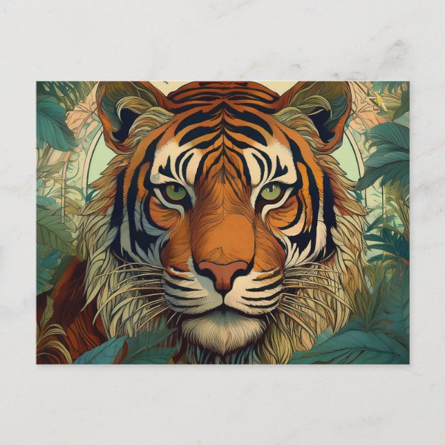 Postal Tigre de IA (Anverso)