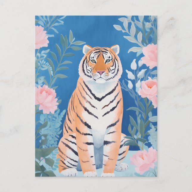 Postal Tigre de jardín (Anverso)