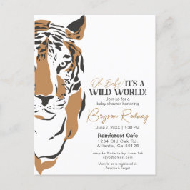Postal tigre de la jungla salvaje niño bebé ducha invitac