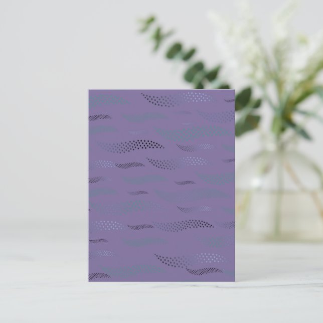 Postal Tigre de ondas (patrón estilizado) 9 (Anverso de pie)