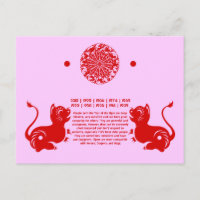 TIGRE DE PAPEL ZODIAC CHINO ILUSTRADO