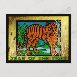 Postal Tigre dorado