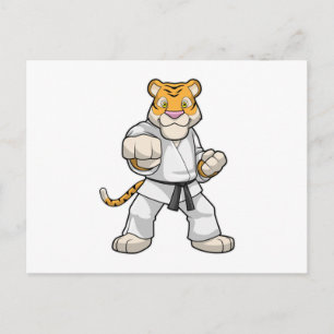 Postal Tigre en Karate de artes marciales