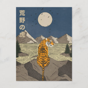 Postal Tigre en la naturaleza