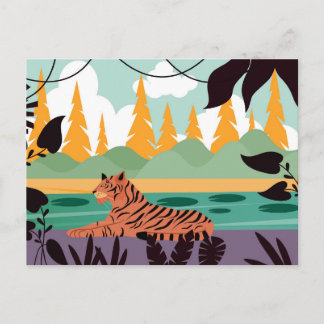 Postal Tigre en la selva 2